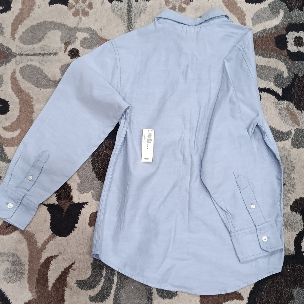 Old Navy Boy's Long Sleeve Classic Dress Shirt 100% Cotton NWT Size M(8) - Picture 5 of 10
